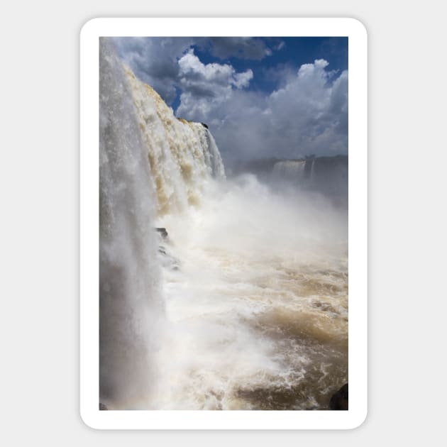 Waterfall near Tower at Foz do Iguacu - Brazilian Side Sticker by holgermader